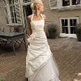 Witte trouwjurk met halter