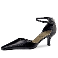 Elegante zwarte pump met kleine hak